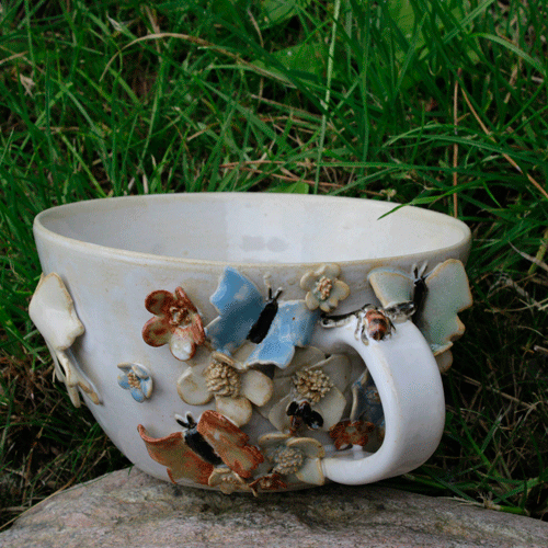 unika koppar handgjord keramik timmervikens keramik